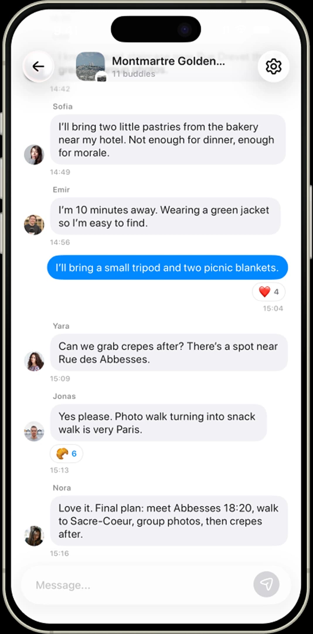 Pingo app on iPhone